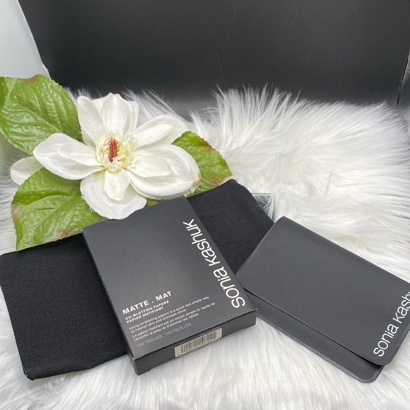 🎡Sonia Kashuk 100 sheets oil blotting papers with case box and canvas pouch PUFF - Picture 4 of 4